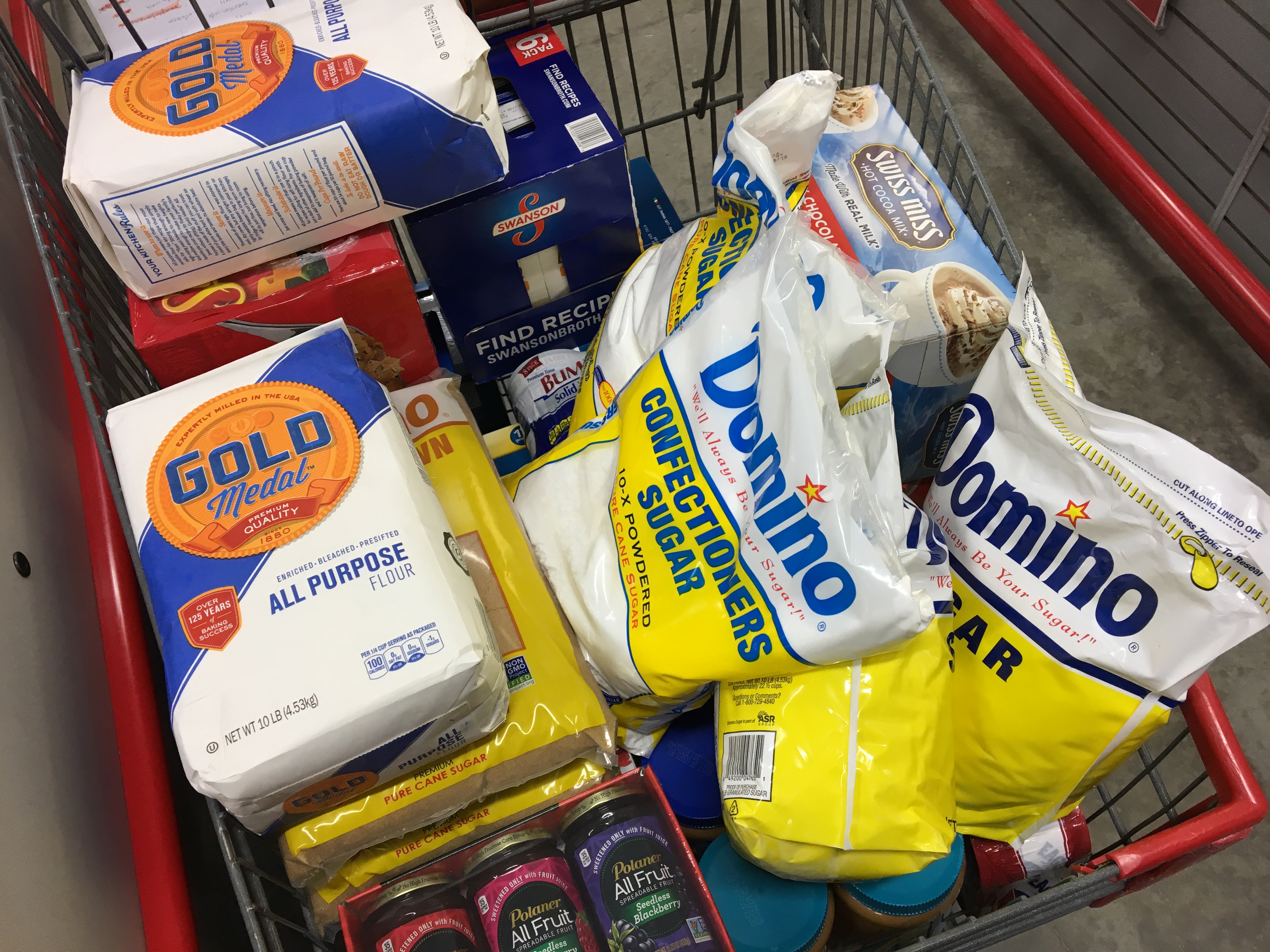 Shopping cart of sugar